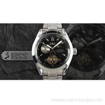 Stainless Steel Elegant Tourbillon Automatic Watch Round ,